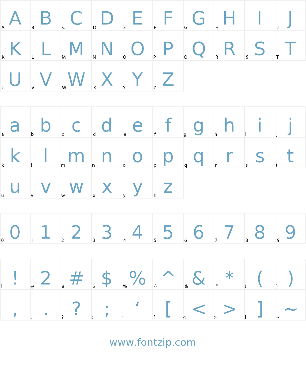 English with Indian Rupee Font Character